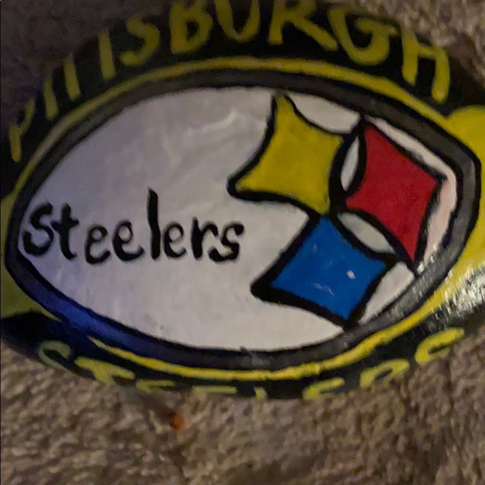 NFL Pittsburgh Steelers Football Painted Rock art